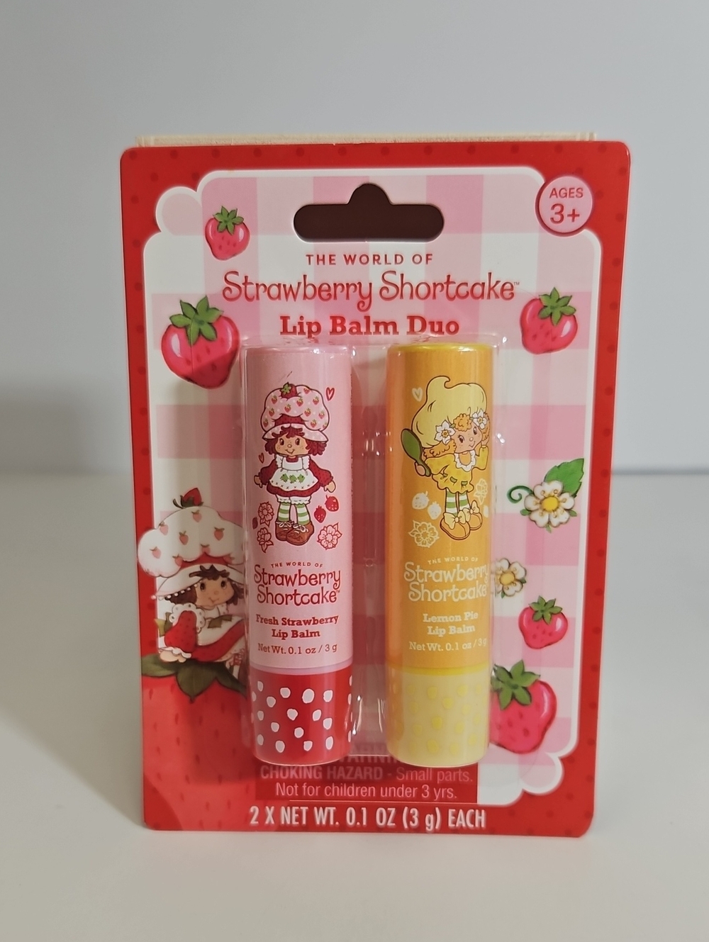Strawberry Shortcake Lip Balm Duo Fresh Strawberry & Lemon Pie Scented